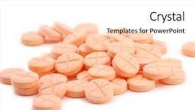  Presentation with capsules pills pill doctor prescription - Audience pleasing PPT theme consisting of generic drugs - image of prescription pills placed backdrop and a  colored foreground