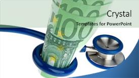  Presentation with health cost - Colorful slides enhanced with generic drugs - symbol for costs of health backdrop and a seafoam green colored foreground