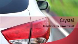  Presentation with road safety drive - Presentation theme having generic motion design - very fast driving car background and a coral colored foreground