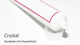  Presentation with toothpaste - Cool new presentation design with generic pharmacy - toothpaste and tube on white backdrop and a cream colored foreground
