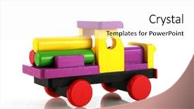  Presentation with wooden toy - Audience pleasing PPT layouts consisting of file of aluminium can floating on air with shadow bottom backdrop and a light gray colored foreground