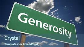  Presentation with stormy sky and dark clouds - Colorful slides enhanced with generosity road sign with dramatic backdrop and a  colored foreground