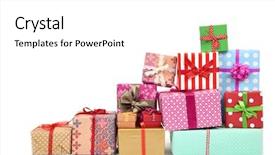  Presentation with gifts - Beautiful presentation theme featuring generous - closeup of a pile backdrop and a white colored foreground