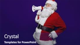  Presentation with happy new year - Amazing slides having generous - portrait of santa claus backdrop and a navy blue colored foreground