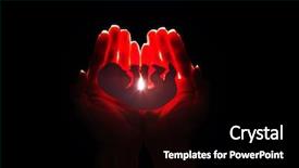  Presentation with embryo - Cool new slide set with genesis - embryo silhouette in woman hand backdrop and a black colored foreground