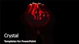  Presentation with embryo - Cool new PPT theme with genesis - embryo silhouette in woman hand backdrop and a black colored foreground