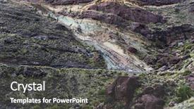  Presentation with rock - Audience pleasing theme consisting of genesis - multicolored sedimentary rock layers gran backdrop and a dark gray colored foreground