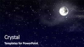  Presentation with stars moon - Audience pleasing PPT theme consisting of genesis - night sky with stars backdrop and a navy blue colored foreground