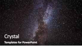  Presentation with night stars - Beautiful theme featuring genesis - stars in night sky backdrop and a dark gray colored foreground