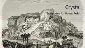  Presentation with tv screens noise on old - Theme with genesis - tower of babel ruins old background and a light gray colored foreground