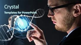  Presentation with dna black - Slide set featuring genetic - business people and modern technology background and a wine colored foreground