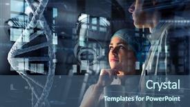  Presentation with medicine - Presentation featuring genetic - innovative technologies in science background and a ocean colored foreground