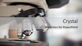  Presentation with genetic - Cool new slide deck with genetic diagnosis - composite image of defocused image backdrop and a light gray colored foreground