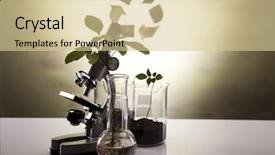  Presentation with genetic - Colorful theme enhanced with genetic engineering - eco laboratory backdrop and a lemonade colored foreground