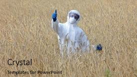  Presentation with agricultural engineering - Audience pleasing slides consisting of genetic engineering - success - agricultural engineer backdrop and a coral colored foreground