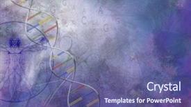  Presentation with abstract medical - PPT layouts having genetic forms dna testtubes background and a ocean colored foreground