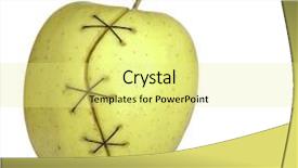  Presentation with thread - Colorful slides enhanced with genetic manpulition - apple manipulated fruit with thread backdrop and a  colored foreground