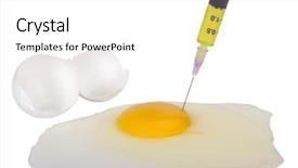  Presentation with liquid - Amazing slides having genetic manpulition - syringe injecting yellow liquid backdrop and a white colored foreground