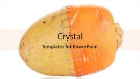  Presentation with genetically - Beautiful slide set featuring genetic modification - genetically modified vegetables concept isolated backdrop and a yellow colored foreground