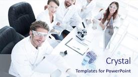  Presentation with genetic - PPT theme with genetic modification - view from the top modern background and a sky blue colored foreground