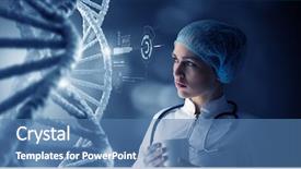  Presentation with science - Amazing PPT layouts having genetic mutation - woman science technologist in laboratory backdrop and a teal colored foreground