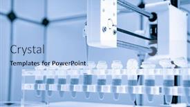  Presentation with genetic research - Cool new PPT theme with genetic-research-cell-therapy backdrop and a light blue colored foreground