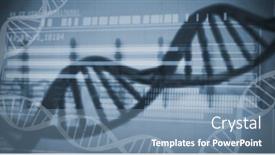  Presentation with dna genetic - Audience pleasing presentation theme consisting of genetic research information on dna over white background backdrop and a seafoam green colored foreground