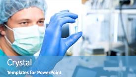  Presentation with dna - Amazing theme having medical chemical - scientist doing dna test backdrop and a teal colored foreground