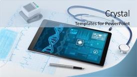  Presentation with medical concept - Audience pleasing theme consisting of genetic test and biotechnology concept backdrop and a light blue colored foreground