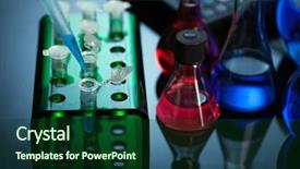  Presentation with genetic lab - Presentation having genetic testing - scientist filling test tube science background and a forest green colored foreground