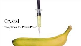  Presentation with syringe - Cool new presentation with genetica hormonios - syringe being injected backdrop and a  colored foreground