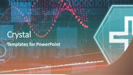  Presentation with dna helix binary code - Audience pleasing theme consisting of genetics templates - cross against helix diagram backdrop and a ocean colored foreground