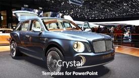  Presentation with suv - Slide deck enhanced with geneva-march-12-bentley-exp background and a dark gray colored foreground