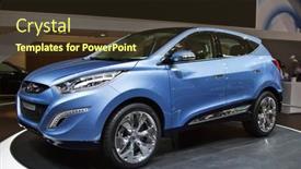  Presentation with suv - Colorful presentation theme enhanced with geneva-march-7-hyundai-ix backdrop and a tawny brown colored foreground