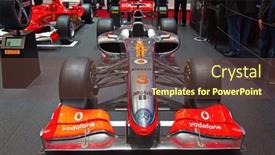  Presentation with mercedes - PPT theme with waiter working in ice cream parlor or cafe serving coffee background and a dark gray colored foreground