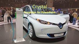  Presentation with motor electric - Presentation theme featuring geneva-march-8-the-renault background and a tawny brown colored foreground