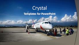  Presentation with brand - Slide set consisting of geneva-sep-16-darwin-airline background and a ocean colored foreground