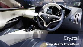  Presentation with suv - Presentation design featuring geneva-switzerland-march-1-geneva background and a ocean colored foreground