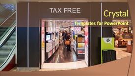  Presentation with airport city - Theme with geneva-switzerland-november-19-2015 background and a tawny brown colored foreground