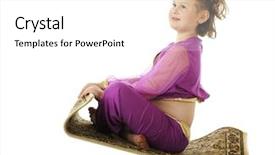  Presentation with elementary - Cool new presentation theme with genie happily riding a flying backdrop and a white colored foreground