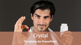  Presentation with elderly holding pills - Cool new presentation design with genitalia - image of a handsome young backdrop and a  colored foreground