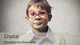  Presentation with glasses - Amazing presentation having genius - child with glasses is surprised backdrop and a light gray colored foreground