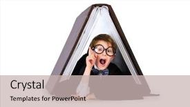  Presentation with foreign boy student - Colorful presentation theme enhanced with genius - cute student boy in graduation backdrop and a soft green colored foreground