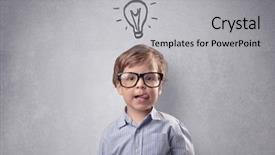  Presentation with smart cities - PPT layouts featuring genius - smart little junior in front background and a light gray colored foreground