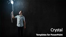  Presentation with electric pole electrical power poles - Cool new PPT layouts with genius - young man and electrical bulb backdrop and a black colored foreground