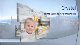  Presentation with baby growth and development - Audience pleasing slide deck consisting of genius baby on abstract screen backdrop and a  colored foreground