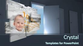  Presentation with abstract - Colorful presentation enhanced with genius baby on abstract screen backdrop and a  colored foreground