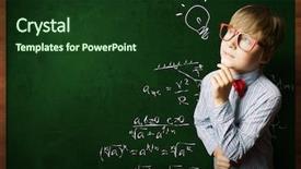  Presentation with theater curtains red draped stage - Cool new presentation with genius boy in red glasses backdrop and a  colored foreground