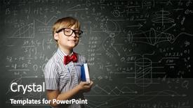  Presentation with pharmaceutical red - Beautiful PPT layouts featuring genius boy in red glasses backdrop and a dark gray colored foreground