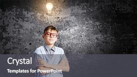  Presentation with idea - PPT layouts having genius kids - boy of school age background and a  colored foreground